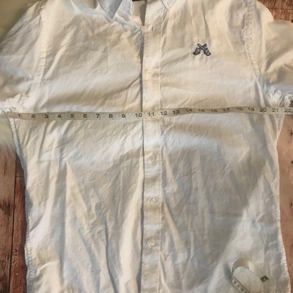 Chainsaw Shirt Button Down White Small Embroidered - Picture 3 of 16
